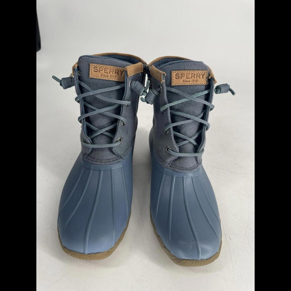 Sperry Top Sider Saltwater Wool Blue Duck Boots Women's Size 7